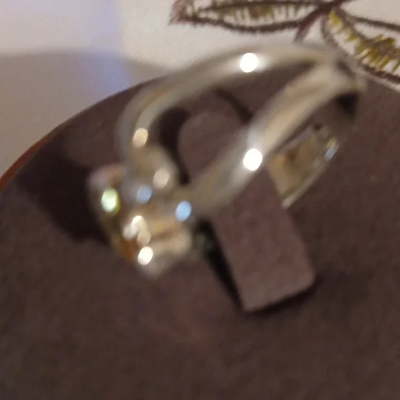 Heart-Shaped 925 Silver Size 7 Citrine Ring - Picture 4 of 7